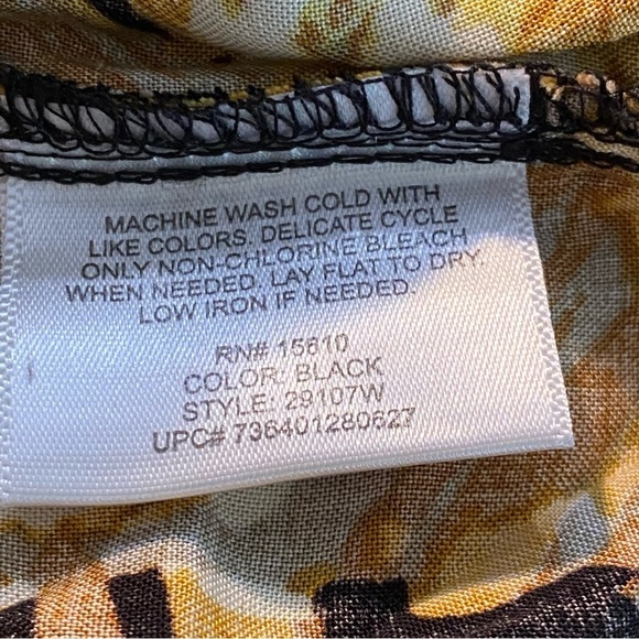 Panama Jack Shirt Mens X-Large Button Down Black-Gold Tropical Cocktails… - Picture 10 of 14